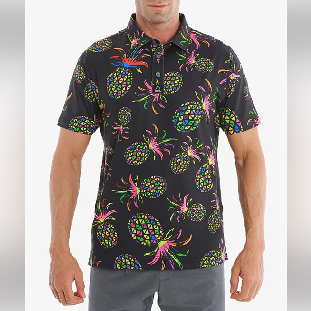 Men’s Golf Pineapple Polo XL